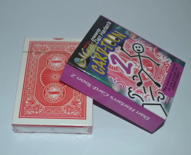 Card-Toon #1 and #2 Card Magic Tricks Fun Close Up Animation CardToon Deck Magie Mentalism Illusions Gimmick Playing Card Magia