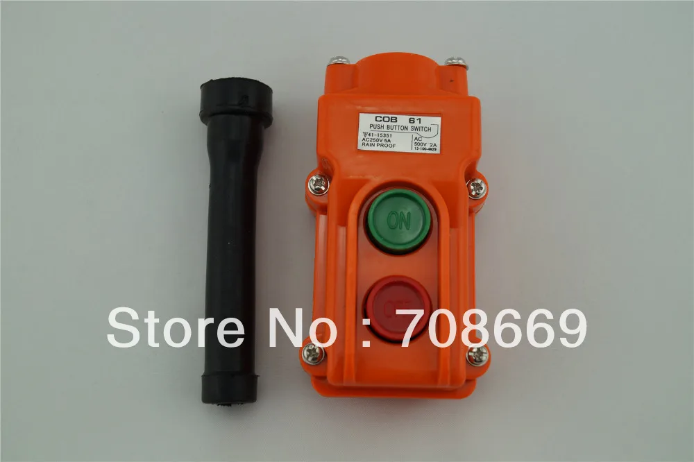 NEW ON-OFF Hoist Crane Pendant Pushbutton Switch Heavy Duty Rain Proof Button OF