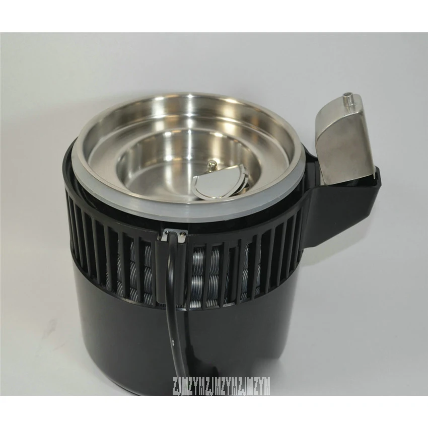 Máquina de agua destilada de acero inoxidable, dispositivo silencioso de alto nivel refrigerado por aire de 220 W, 4 litros, 110V/750 V