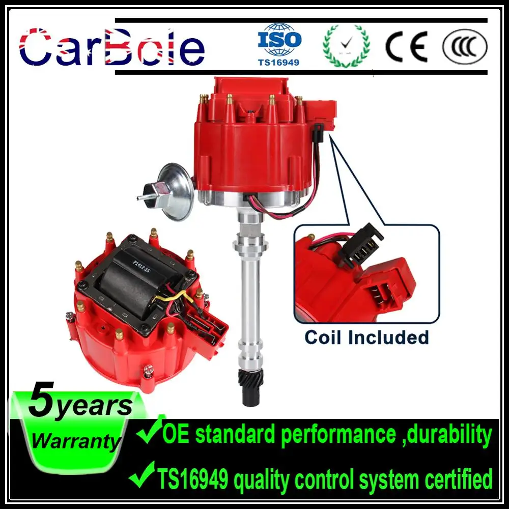 CarBole Red Distributor Cap Coil Fit For Chevrolet Chevy  C10 G20 SBC 350 BBC 454 SUV 1973 - 1958