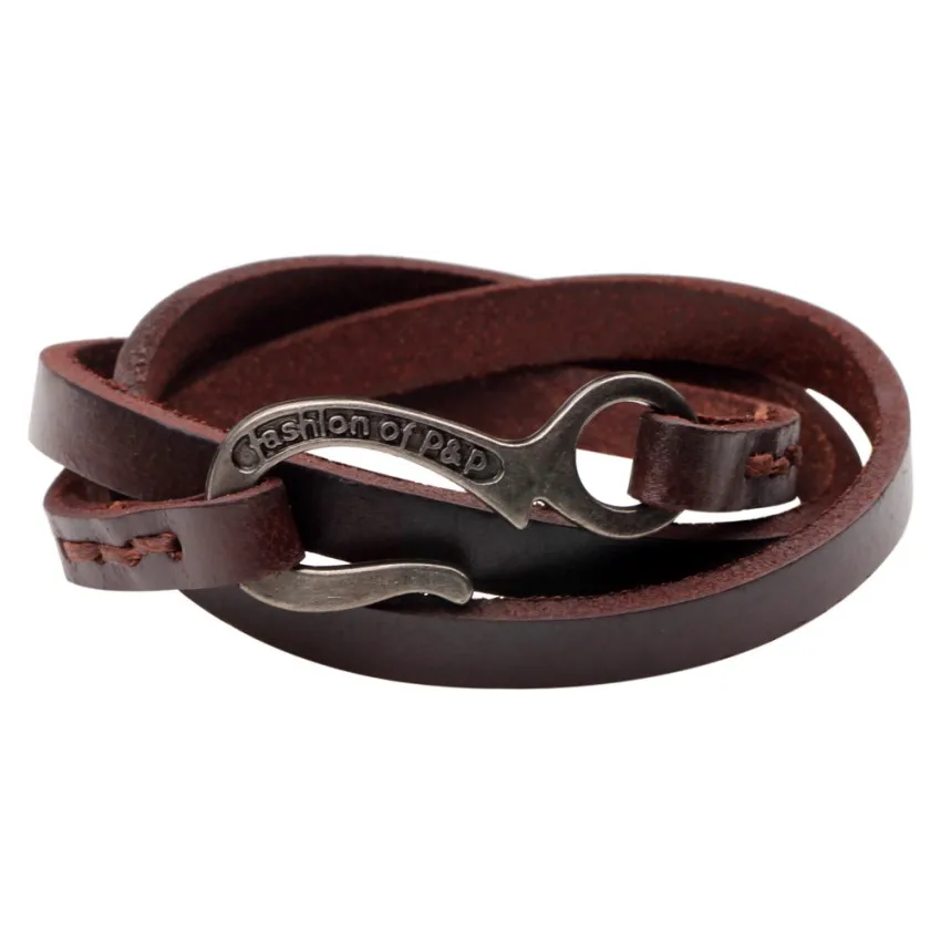JANEYACY 2017 Leather Men Bracelet Jewelry Man Anchor Bracelet Wristband Charm Braclet For Male Accessories Hand Cuff