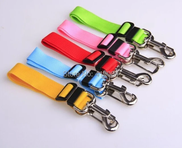 Colorful Adjustable Dog Car Clip Pet Safety Seat Belt Size 2.5x70cm Fedex DHL Free Shipping ,200pcs/lot