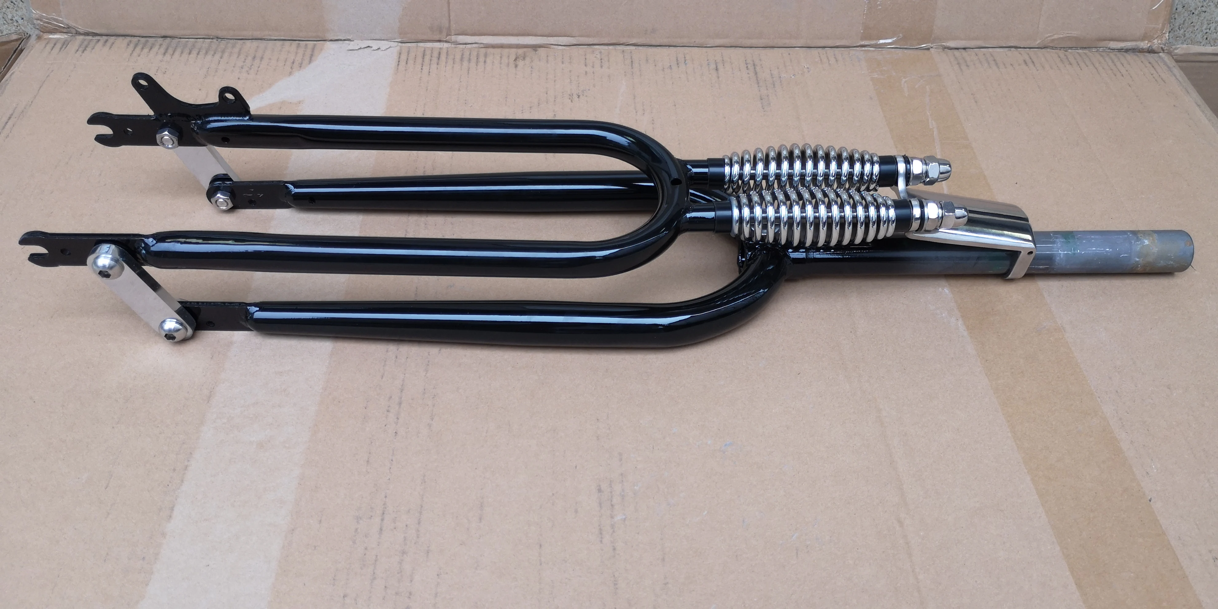 Retro rower 26 Cal podwójne sprężyny tłumienia widelec/rowery paliwa widelec/zmodyfikowany widelec rowerowy, Retro rower 25.4*28.6MM — zdjęcie 7