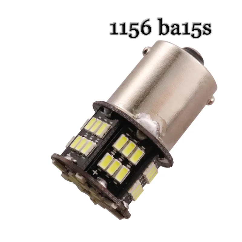 

100pcs 1157 BAY15D 54 SMD 3014 LED Bulb 1156 ba15s bau15s 6000K Reverse Rear Turn Signal Parking Light White red yellow Lamp 12V