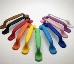96mm Modern Fashion Colour Furniture Door Handles White Black Blue Pink Purple Kitchen Cabinet Wardrobe Drawer Handle Knob Pull