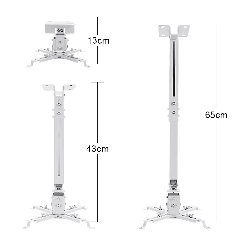 WZATCO 범용 C5 C3 C6 TD96 프로젝터 천장 마운트 벽 브래킷 홀더 매달려 브래킷 M19 YG620 M20 T26K HD 프로젝터 스탠드