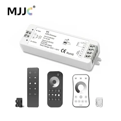 12 Volt LED Dimmer 12V 5V 24V 36V PWM Wireless RF Dimer Push Switch ON OFF with 2.4G Remote for Single Color Strip Light V1