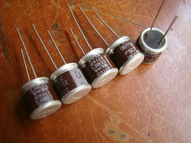 Original new 100% 35V 220uF brown gown small fever electrolytic capacitor (Inductor)