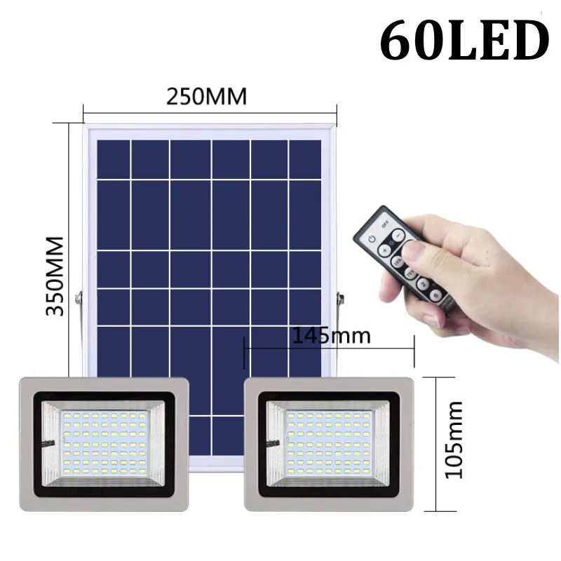 Imagem -04 - Holofotes Ip65 200w 160w 120w 72w Solar Projectores Led Outdoor Solar Lights Flood Light Paisagem Lâmpada para Lawn Garden Road