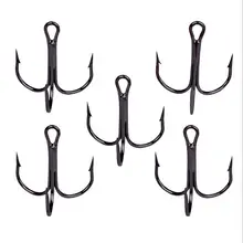 High Carbon Steel Treble Fishing Hooks 10pcs #5