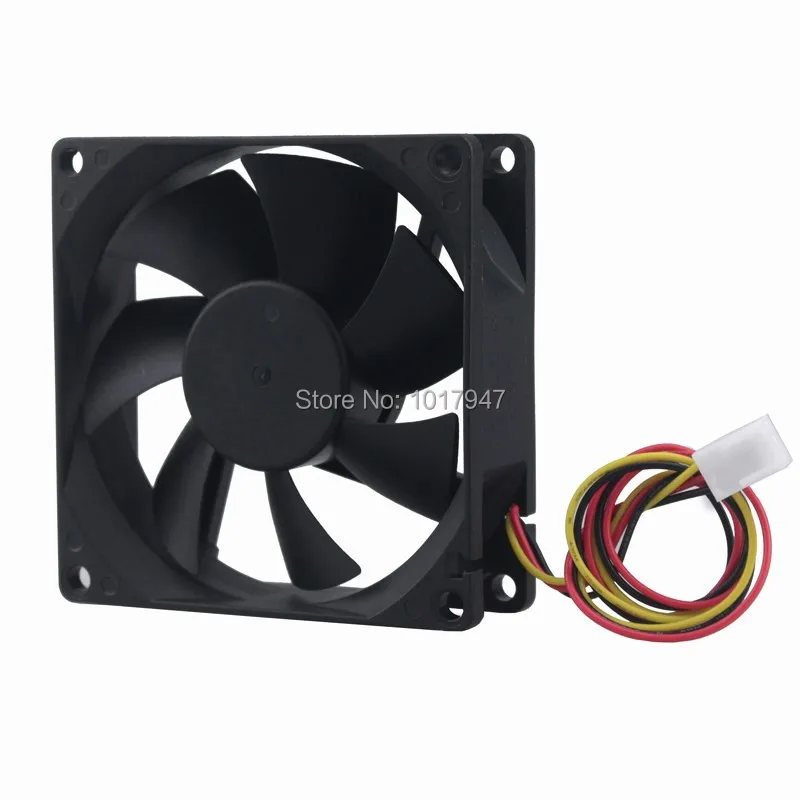 5 Pieces LOT Gdstime DC 8025 8CM 80mm x 25mm 8025S DC 12V 3Pin Brushless Cooler Cooling Fan