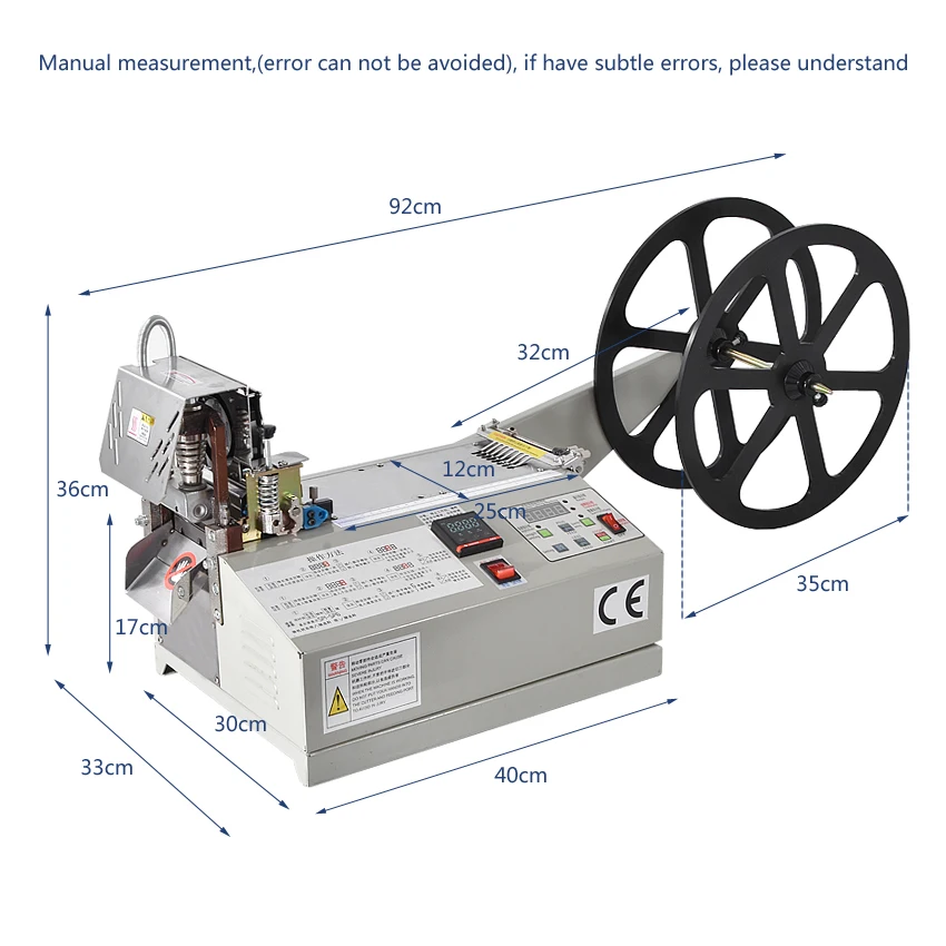 X-04HC Volledige Automatische Tape Snijmachine Krimpkous/Rits/Elastische Riem/Polyester Lint Cutter Machine Koud En hot Mes