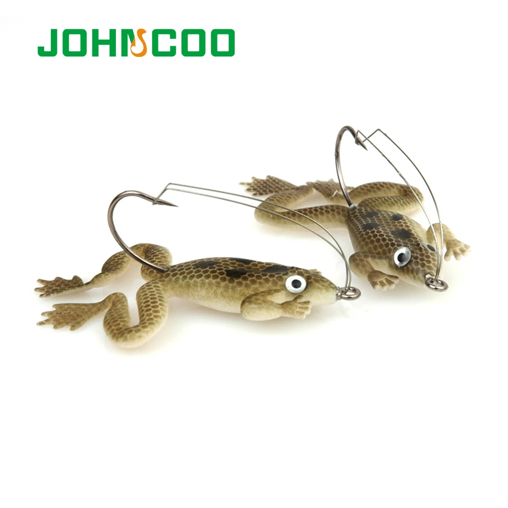 Johncoo 4Pcs Kikker Lokken Vissen Lokt 6Cm 5G Kunstmatige Visaas Topwater Wobbler Aas Voor Pike Snakehead zacht Aas