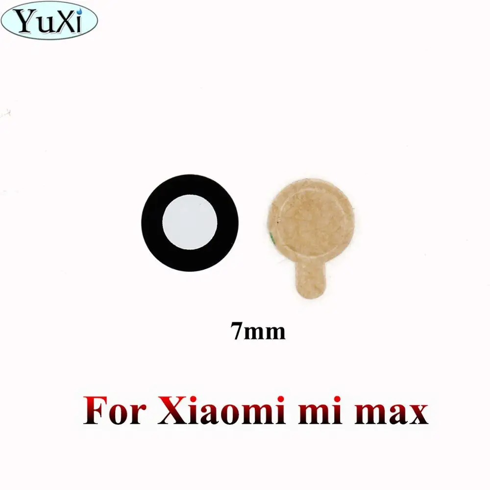 YuXi Rear Back Camera Glass Lens Cover For Xiaomi mi max 2 3 mix 2 2S max2 max3 Back Camera Lens Repair Spare Parts with sticker