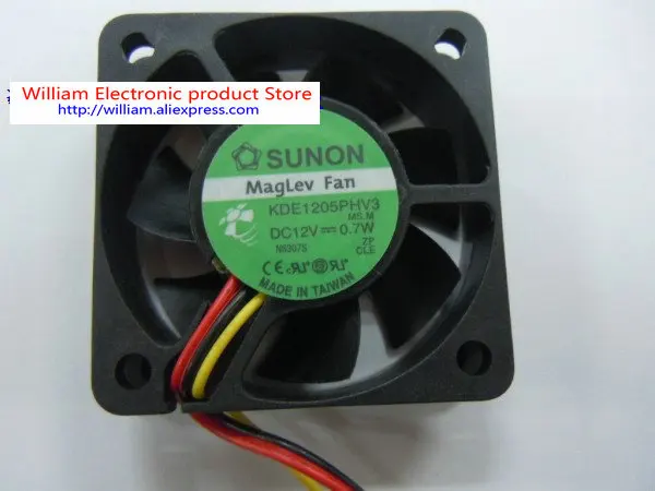 New Original  KDE1205PHV3 DC12V 0.7W 50*15MM bearing cooling fan