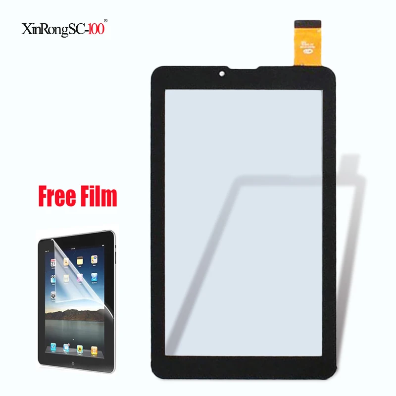 Free film+7inch for Domi X5 MTK6577 MTK6527 tablet pc touch screen digitizer glass panel XC-PG0700-025-A1 XC-PG0700-024-A1