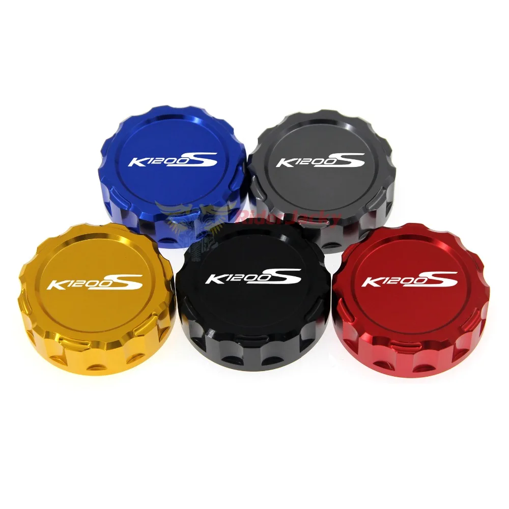 CNC Motorcycle Rear Brake Master Cylinder Reservoir Cover Cap For BMW K1200S K1200 S K 1200 S 2003-2009 2005 2006 2007 2008 04