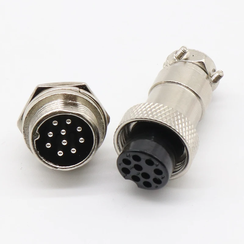 1set GX16 10 Pin Male & Female Diameter 16mm Wire Panel Connector L73 GX16 Circular Connector Aviation Socket Plug