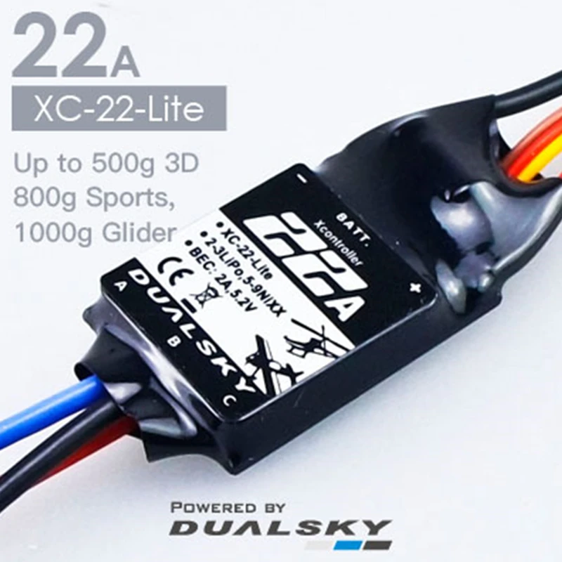

DualSky Xcontroller Lite brushless ESC 12A 22A 45A 65A For RC airplane fixed-wing RC Model