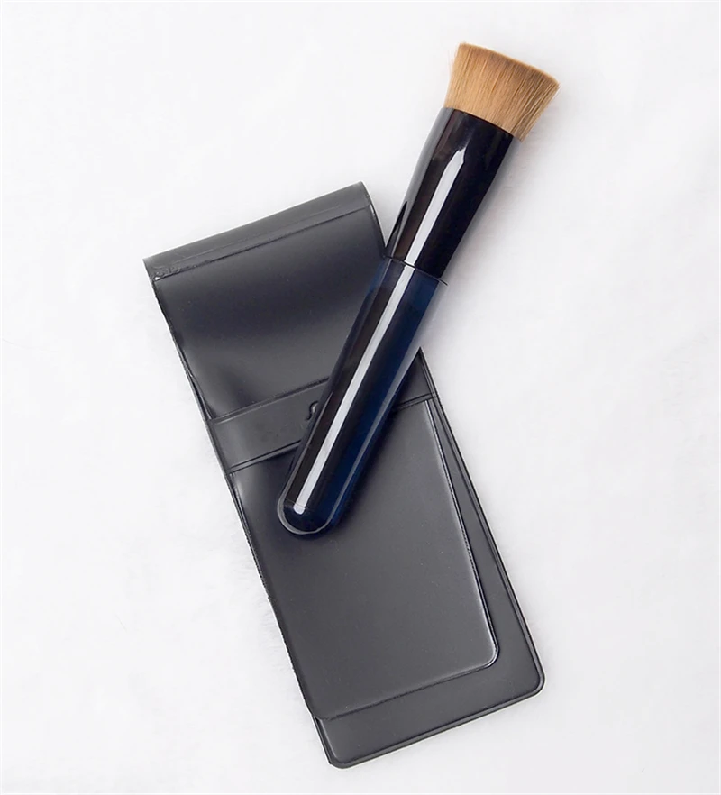 Angled Flat 131 Japan Liquid Foundation Brush BB Cream Sculpting Contour Makeup Brush Acrylic Handle With Case