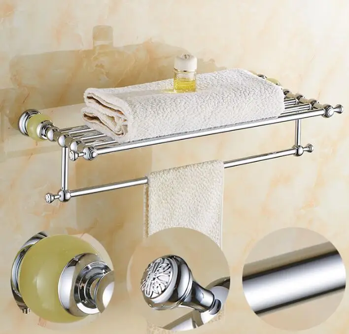 New brass and Jade Bathroom Accessories Set,Paper Holder,Towel Bar,Soap basket,towel rack,towel ring, bathroom hardware sets