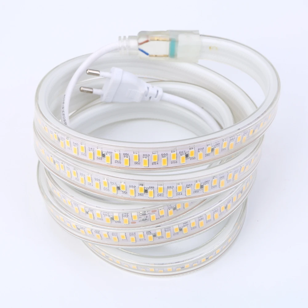 180led/m LED Strip Tape Waterproof  5730 Strips Light SMD 5630 220V 240V With Power Plug White/Warm White 100m 50m 10m 20m