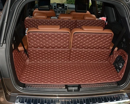 Good mats! Full set trunk mats for Mercedes Benz GL 320 350 X166 7seats 2015-2013 durable cargo liner boot carpets,Free shipping