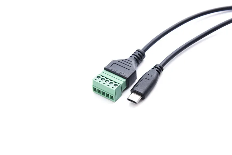 30 ซม. ประเภท c ชาย 5 ขั้วต่อสกรูอะแดปเตอร์สำหรับโทรศัพท์แท็บเล็ตและอื่นๆ