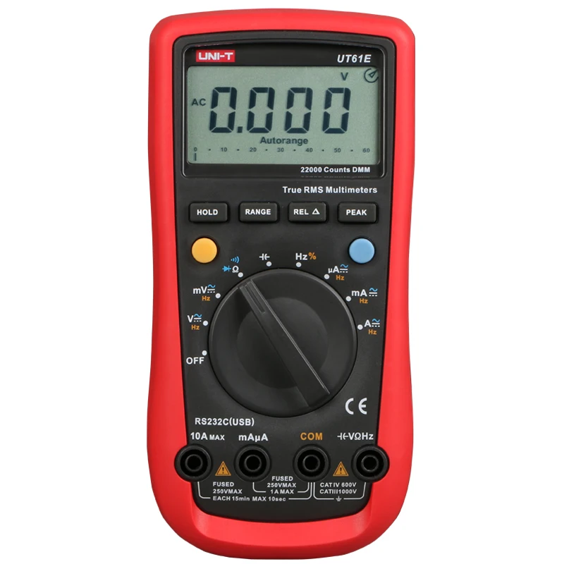 UNI-T UT61A/UT61B/UT61C/UT61D/UT61E Modern Digital Multimeter; Auto range digital multimeter/automatic shutdown function