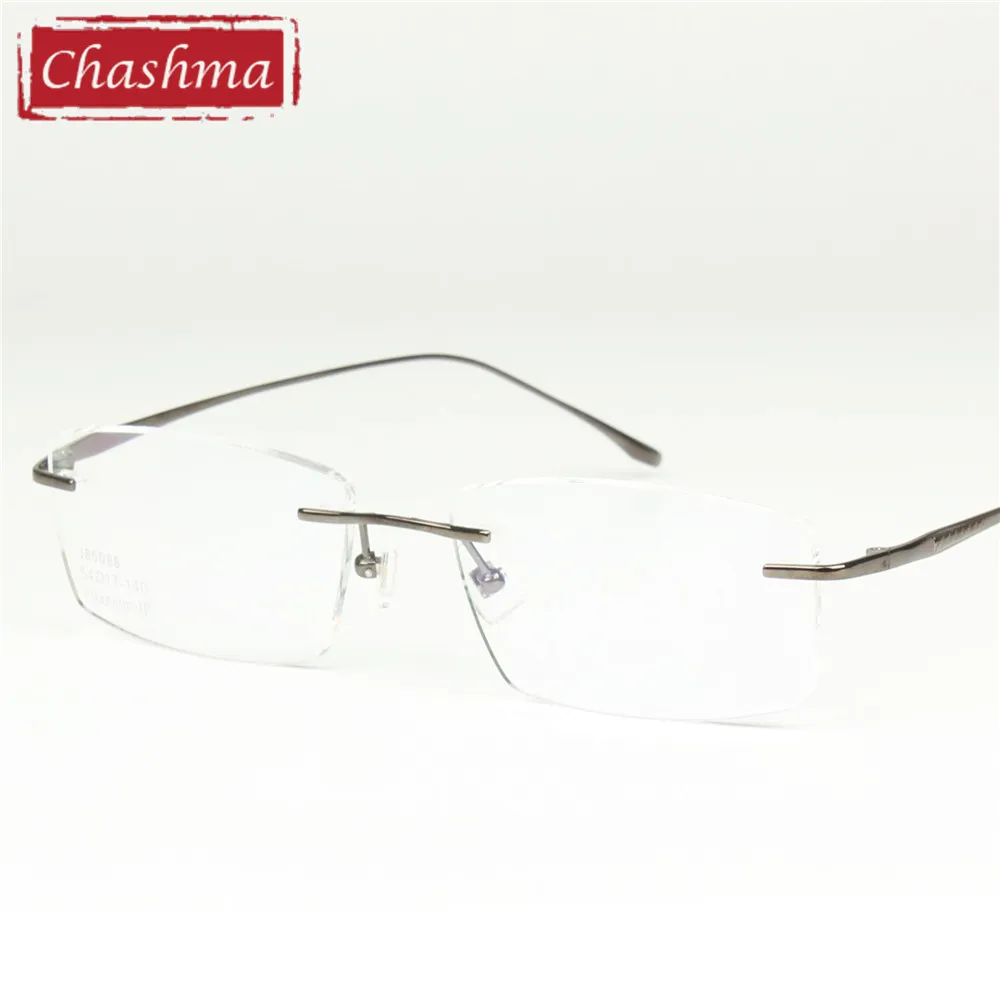 

Chashma Brand Eyeglasses Frame Men Glasses Women Optical Rimless Titanium Optical Glasses Frame for Prescription