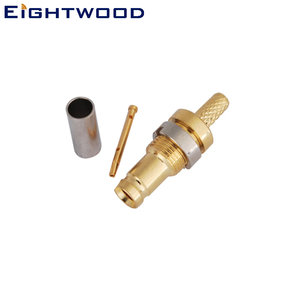 

Eightwood 5PCS 1.0/2.3 Jack Female Crimp Attachment RF Coaxial Connector Adapter for RG174 RG-188A RG316 LMR100 Cable 75 Ohm