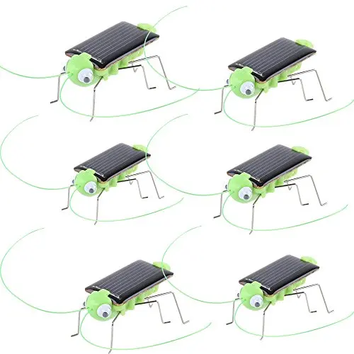 6pcs * bambini a energia solare che giocano a giocattoli di apprendimento cavalletti insetti Robot solare