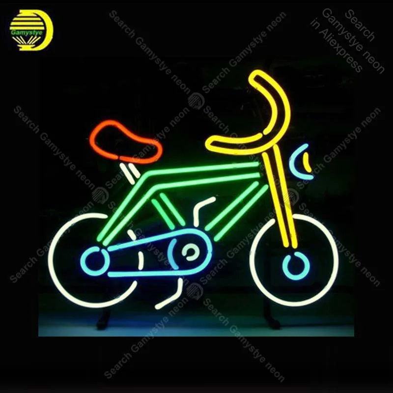 Bicycle NEON LIGHT SIGN Bike Neon Sign indoor neon lamp GLASS Tube BEER Bar PUB Store Display Handcraft Iconic Sign personalized