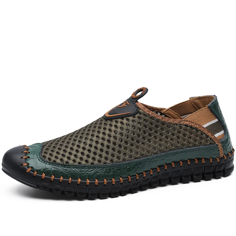 New Men\'s Casual Shoes Summer Breathable Mesh Men\'s Shoes Men Fashion Loafers Soft Comfortable Flats Zapatos Hombre Size 38-48