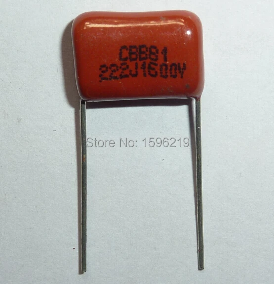 100pcs CBB capacitor 222 1600V 222J 1.6KV 2200pF 2.2nF P15 CBB81 Metalizado Filme de Polipropileno Capacitor