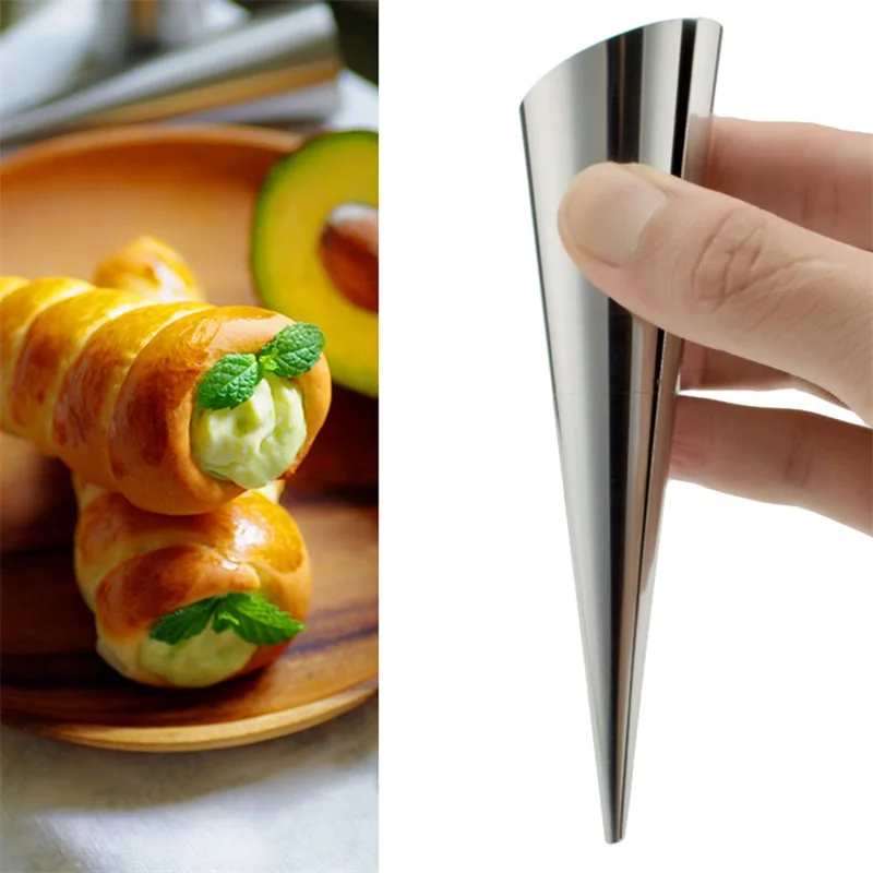 5Pcs/lot DIY Baking Cones Horn Pastry Roll Cake Mold Spiral Baked Croissants Tubes Cookie Dessert Kitchen Baking Tool