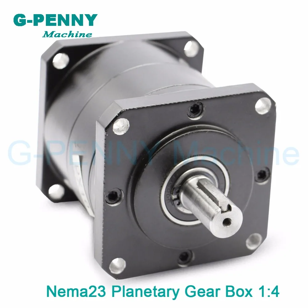 

CNC Nema23 Stepper Motor Reducer Planetary Reduction Ratio 4:1 planet gearbox 14mm shaft input 57 flange