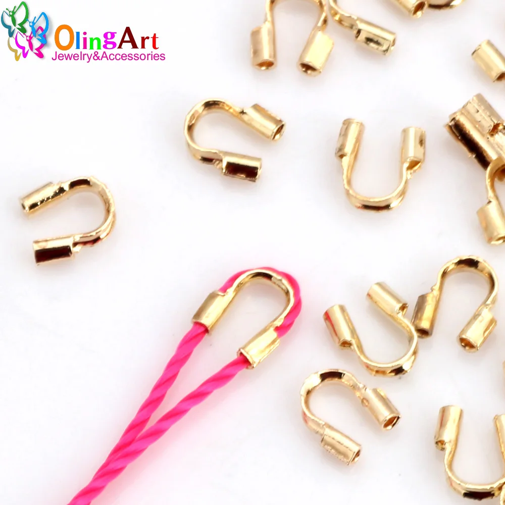 OlingArt 4MM 60pcs Plating Rhodium/Gold high quality Copper 