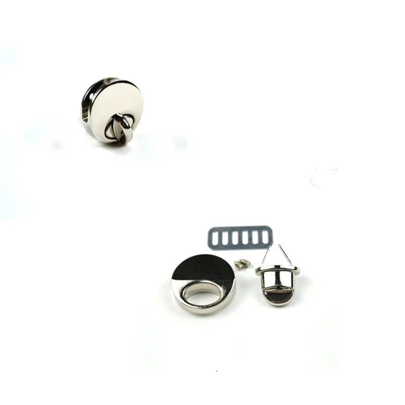 

1 Inch Silver Round/Circular Twist Lock / Flip Lock For Purses Bags