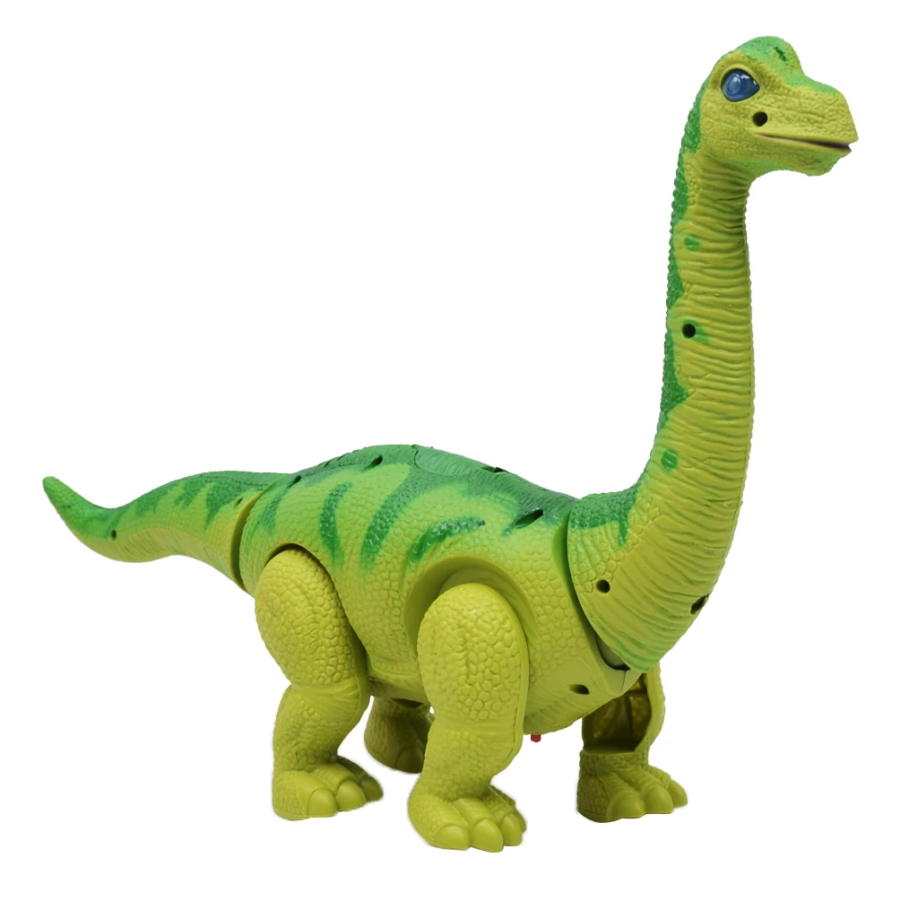 

Battery Operated Walking Dinosaur Brachiosaurus Egg Laying Action Toy for Children Green