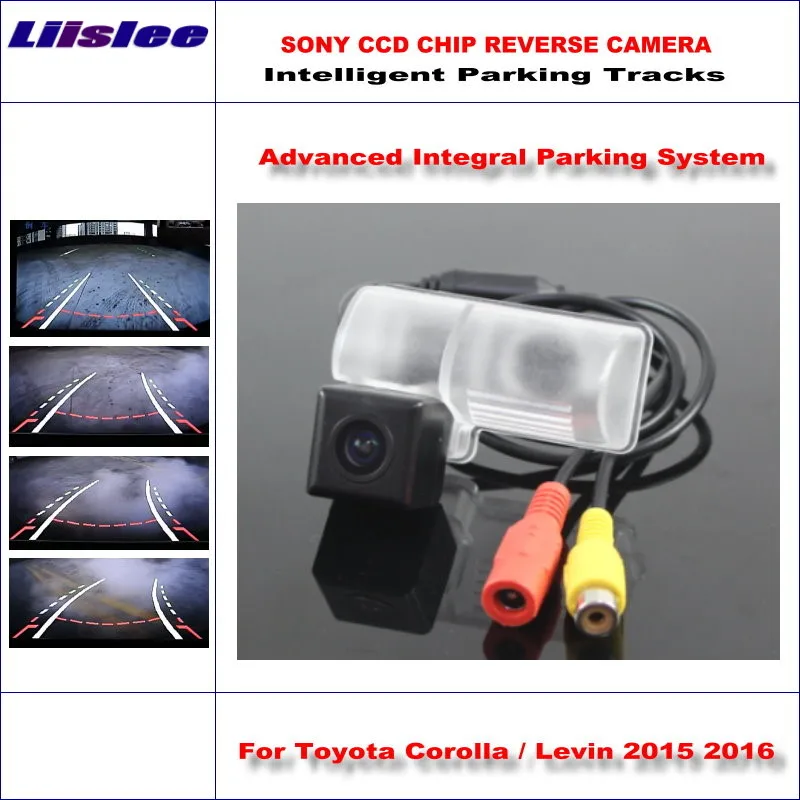 

Car Reverse Rear View Camera For Toyota Corolla Levin 2015 2016 Intelligent Parking Tracks Backup / NTSC RCA AUX