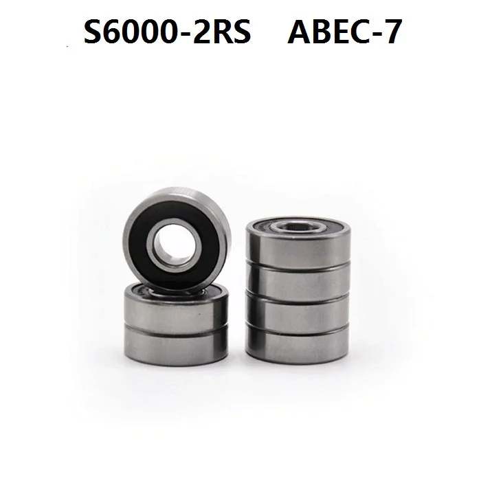 

5pcs/10pcs S6000-2RS S6000 2RS CB 10x26x8 mm ABEC-7 Stainless Steel hybrid Si3n4 ceramic bearing for fishing reel 10*26*8 6000