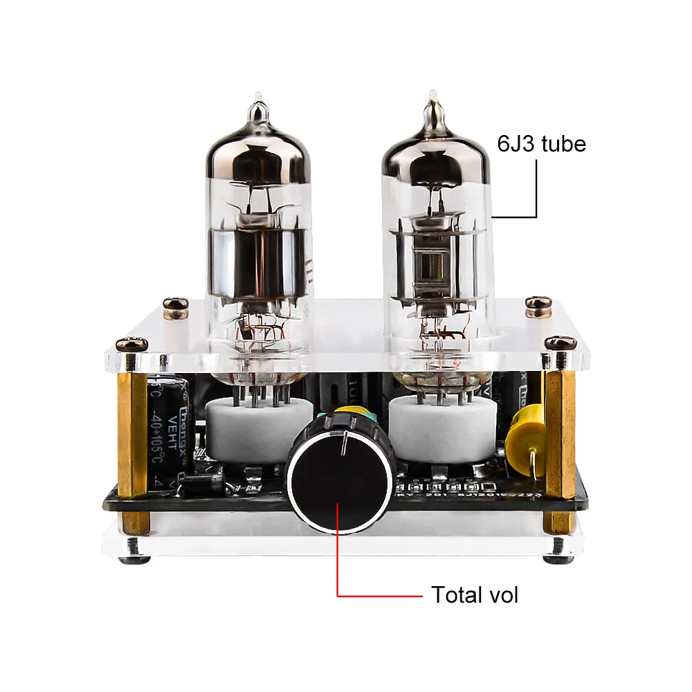 AIYIMA 6A2 Vacuum Tube Pre-Amplifier HIFI Bile Buffer Home Aduio AMP Tube Preamp Amplifier For Active Speaker Sound Amplifiers