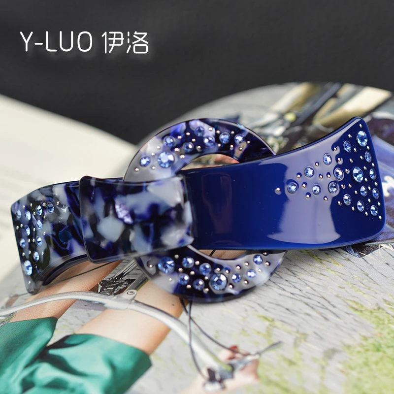 Women hairwear girls headwear large size rhinestone hair clip cute hair barrette vintage fashion hair accessories for women