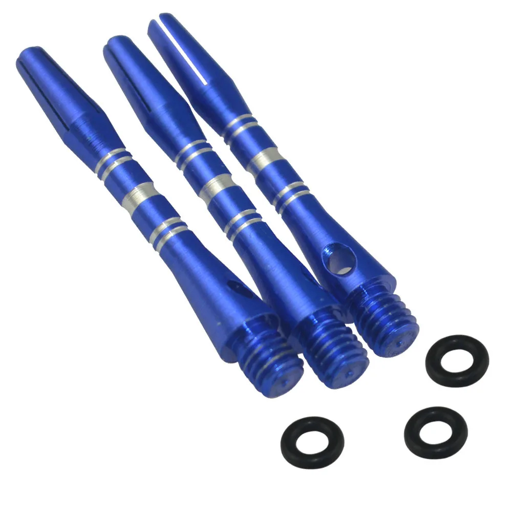 Free Shipping Cuesoul 2 Set 2ba Medium Striped Colormaster Blue Aluminum Dart Shafts with O'rings Dart Stems