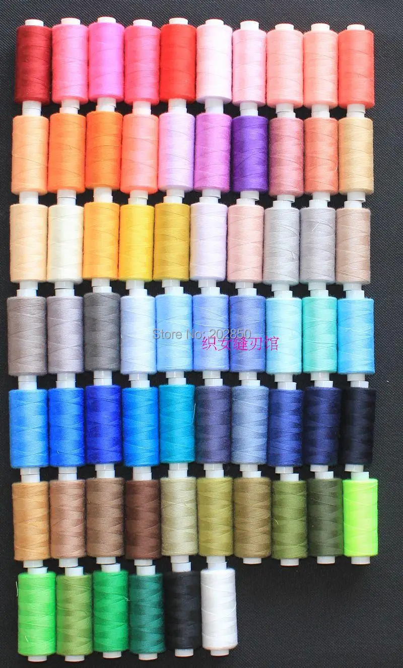 

Hand Sewing Thread/Sewing Machine Polyester Threads,40S/2,66 Different Colours(Spools) /Lot,About 400 Yards/Spool,High Quality!