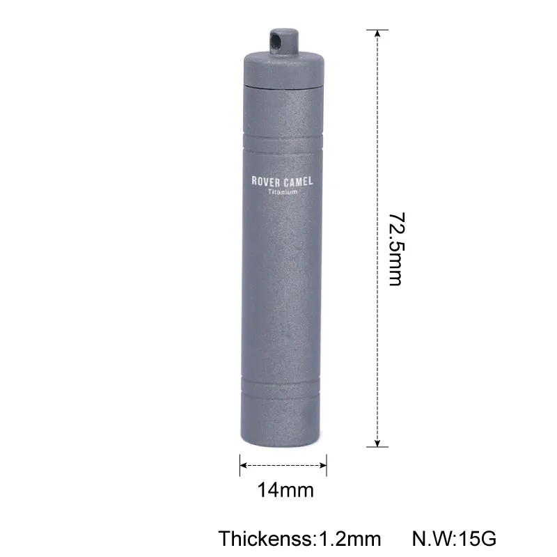 Rover Camel Titanium Portable Outdoor Sealed Waterproof Storage Pill case Toothpick container Three colour selection Ta6109