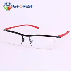 fashion glasses brand optical frame High quality men's prescription eyeglasses eyebrow wireframe half rim Spectacles frame 8189