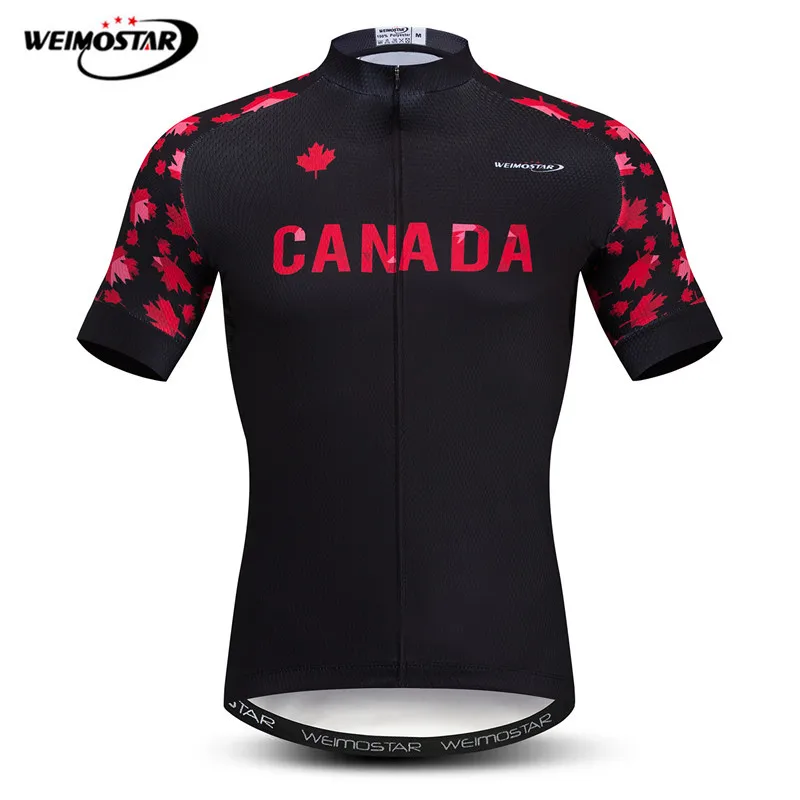 Weimostar 100% Polyester Cycling Jersey 2022 Pro Team Canada Cycling Clothing Maillot Ciclismo Summer Road MTB Bike Jersey Shirt