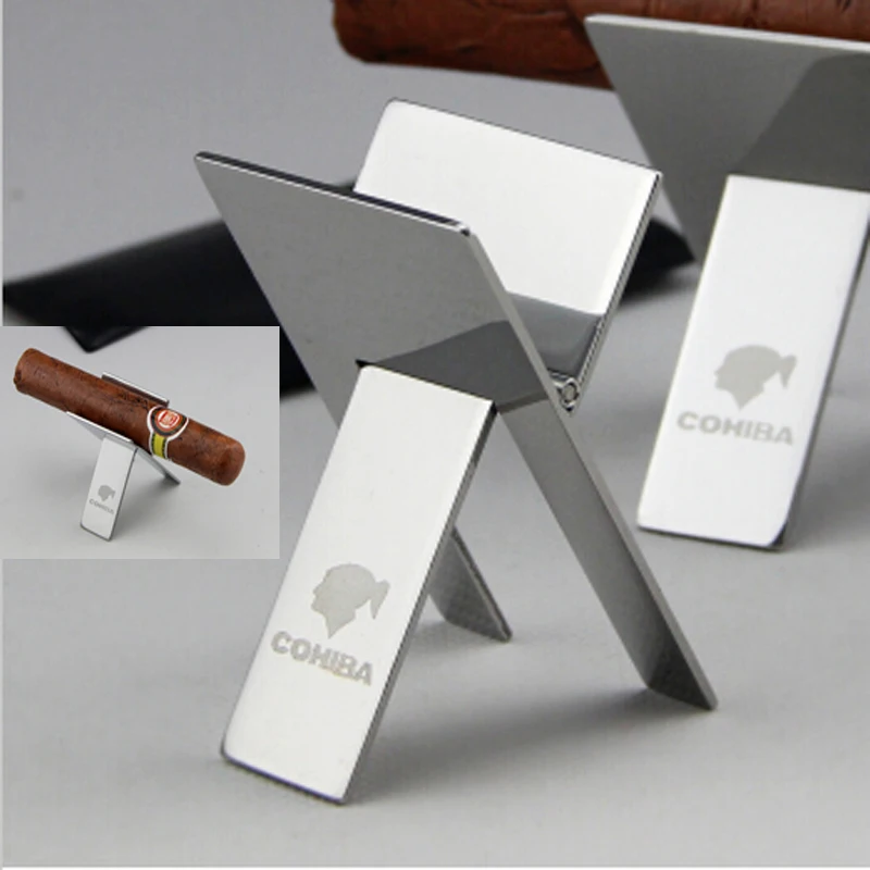 Top Quality Cigar Ashtray Holder Stainless Steel DIY Art Ashtrays Smoking Accessories Folding Cigar MINI Portable Gadget Ashtray